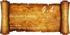 Gujzon Lajos névjegykártya